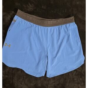 New Under Armour Men's 2XL Fitted Vanish Elite Zippered Athletic Shorts Blue NWT